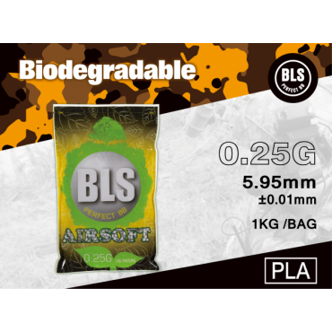 BLS - Billes BIO 6mm 0.25g - 1KG / 4000 billes