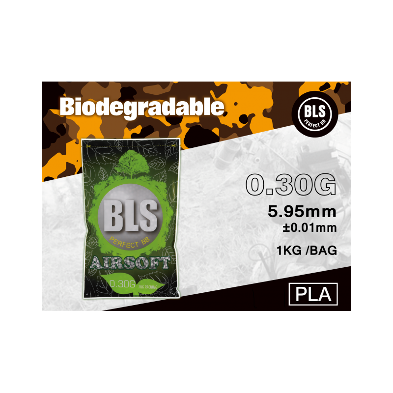 BLS - Billes BIO 6mm 0.30g - 1KG / 3333 billes