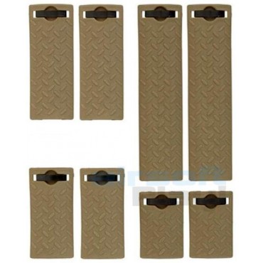 Set of 8 pieces RIS rail covers (Tan)