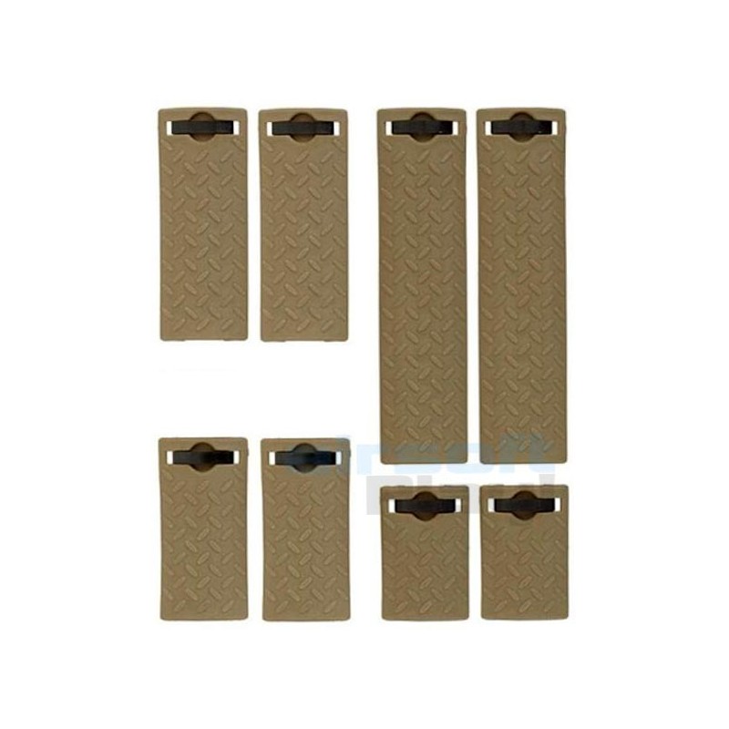 Set of 8 pieces RIS rail covers (Tan)