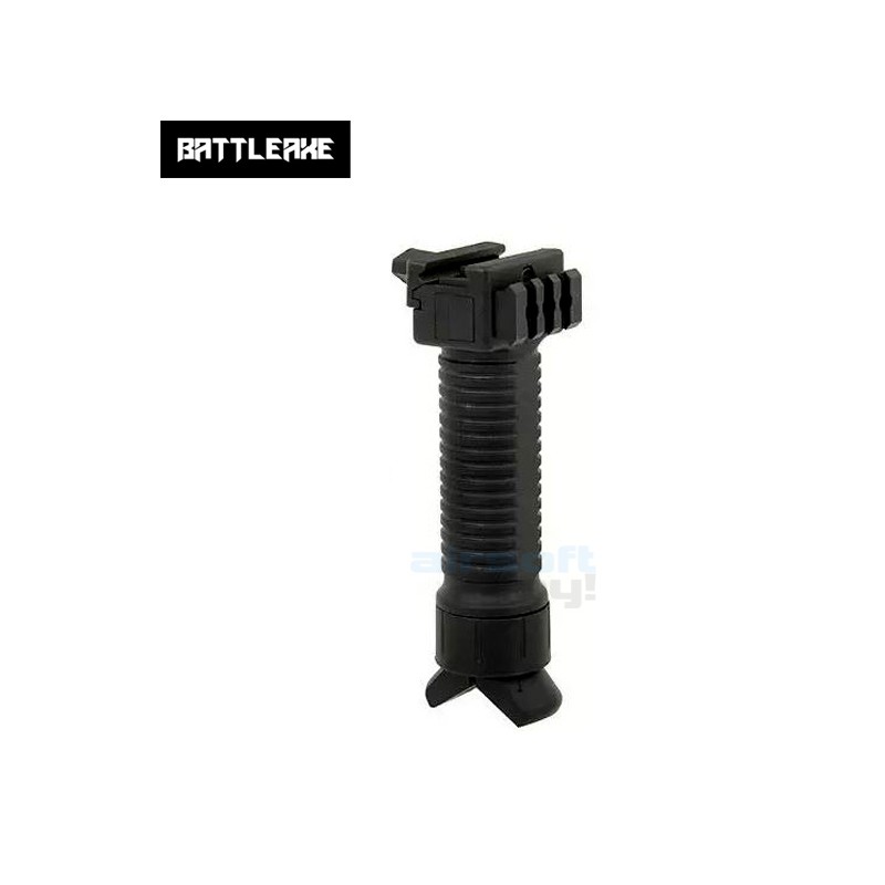 BATTLE AXE - Tactical bipod grip with Picatinny rail black