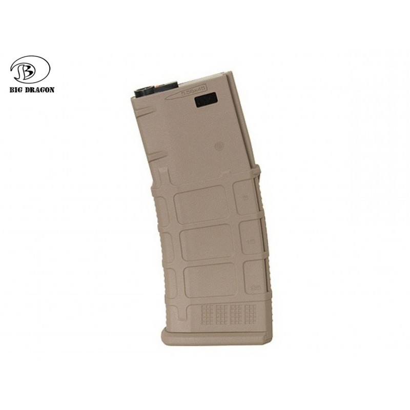 Big Dragon - Mid cap Tan Magazine for M4/M16 PMAG GEN3 style