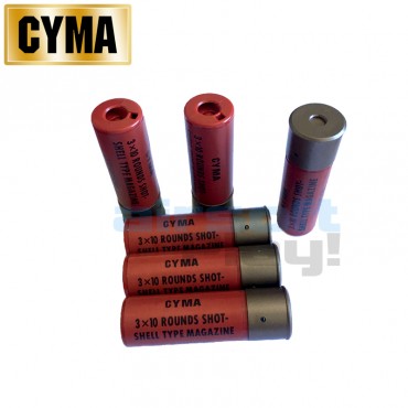 Cyma - Pack de 6 cartouches fusil à pompe M870 pour Marui Cyma GE