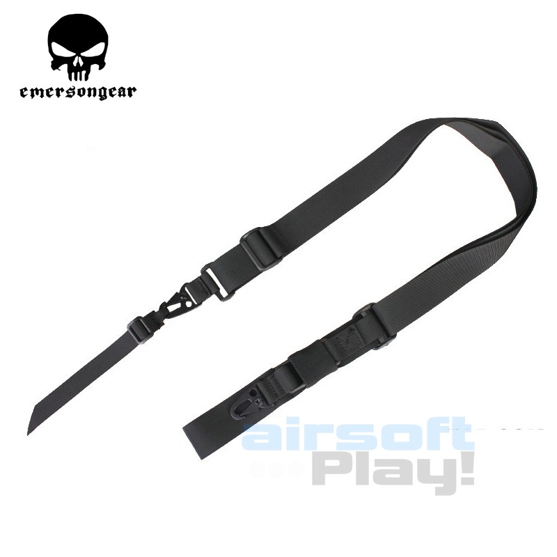 Emersongear - Sangle tactique 3 points Noire I Airsoft-Play